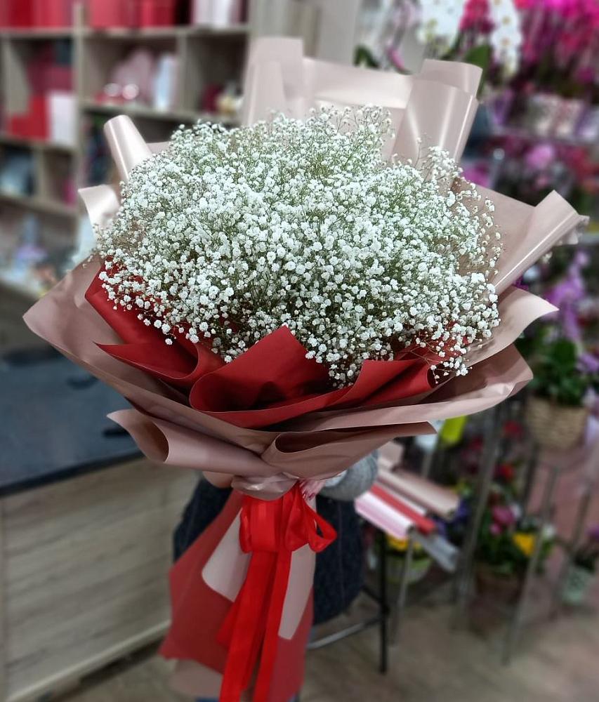 Букет Белые хлопья в Кочках Букет цветов из: Гипсофила в Кочках