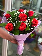 Букет цветов из:  Розы #REPLACE_PRED# Кочках