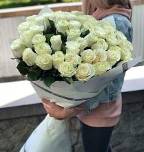 Букет 35 Белых роз #REPLACE_PRED# Кочках