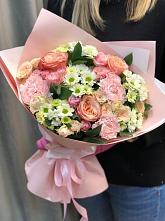 Букет цветов из:  Гвоздики, Розы и Хризантемы в Кочках